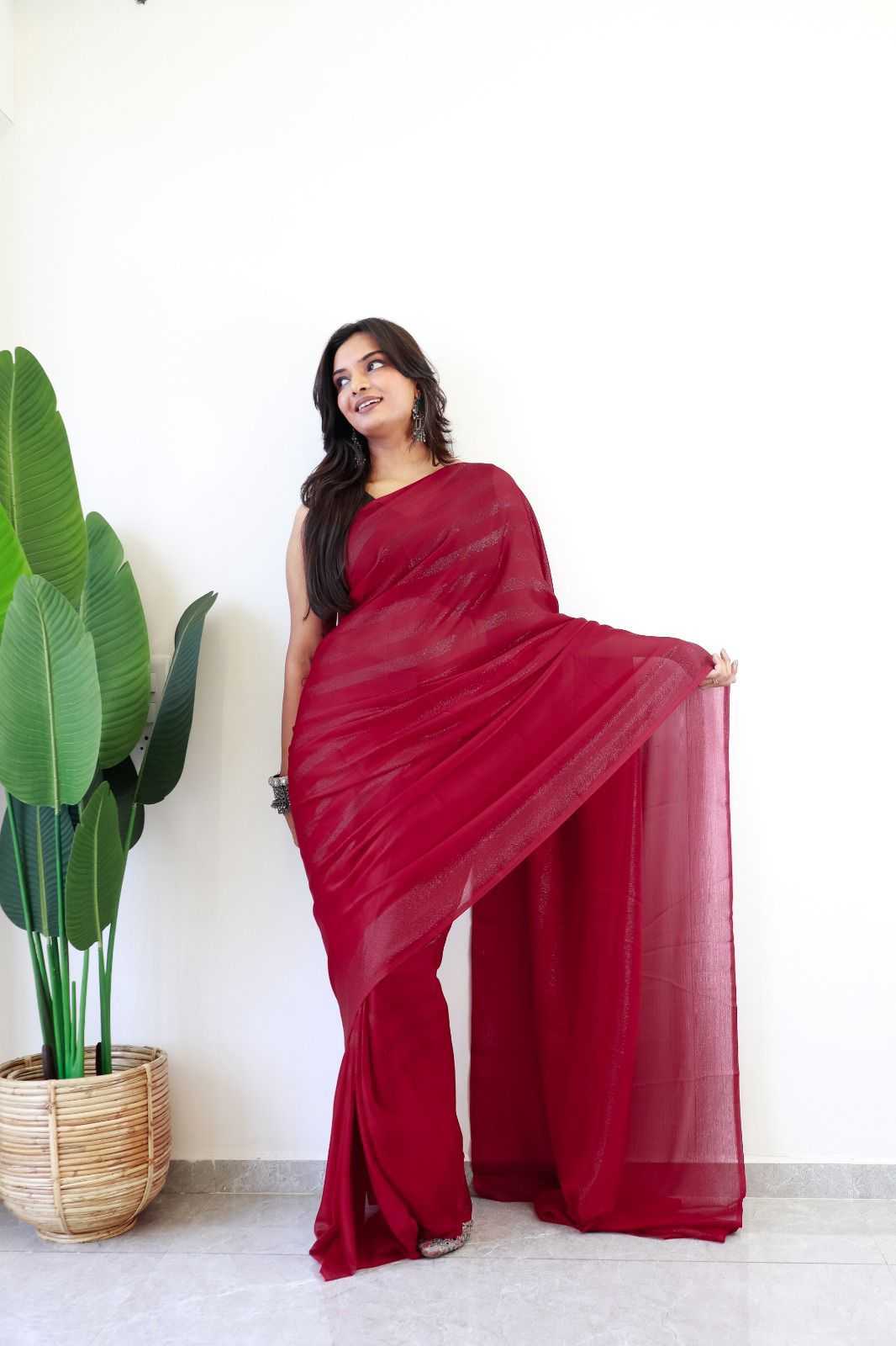 KSA Nylon KESH577 124 Sarees Festive Collections Wholesale Ready To Wear Sarees Nylon Sarees Sarees With Blouse Manufacturer