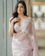 Ksa Organza RIN164 BABY Sarees Bollywood Collections Festive Collections Wholesale Organza Sarees Malavika Mohan Onam Collections Manufacturer