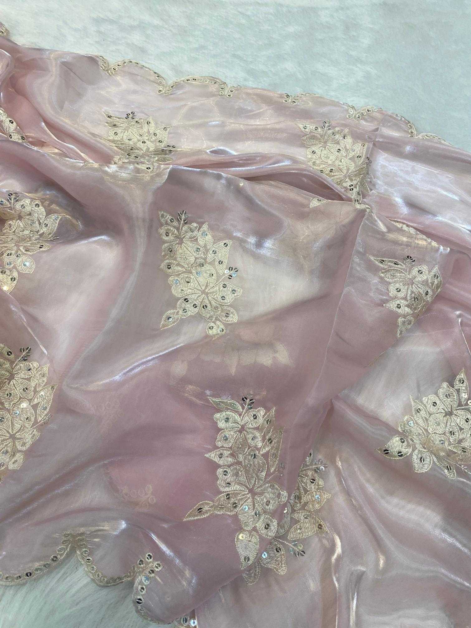 Ksa Organza RIN164 BABY Sarees Bollywood Collections Festive Collections Wholesale Organza Sarees Malavika Mohan Onam Collections Manufacturer