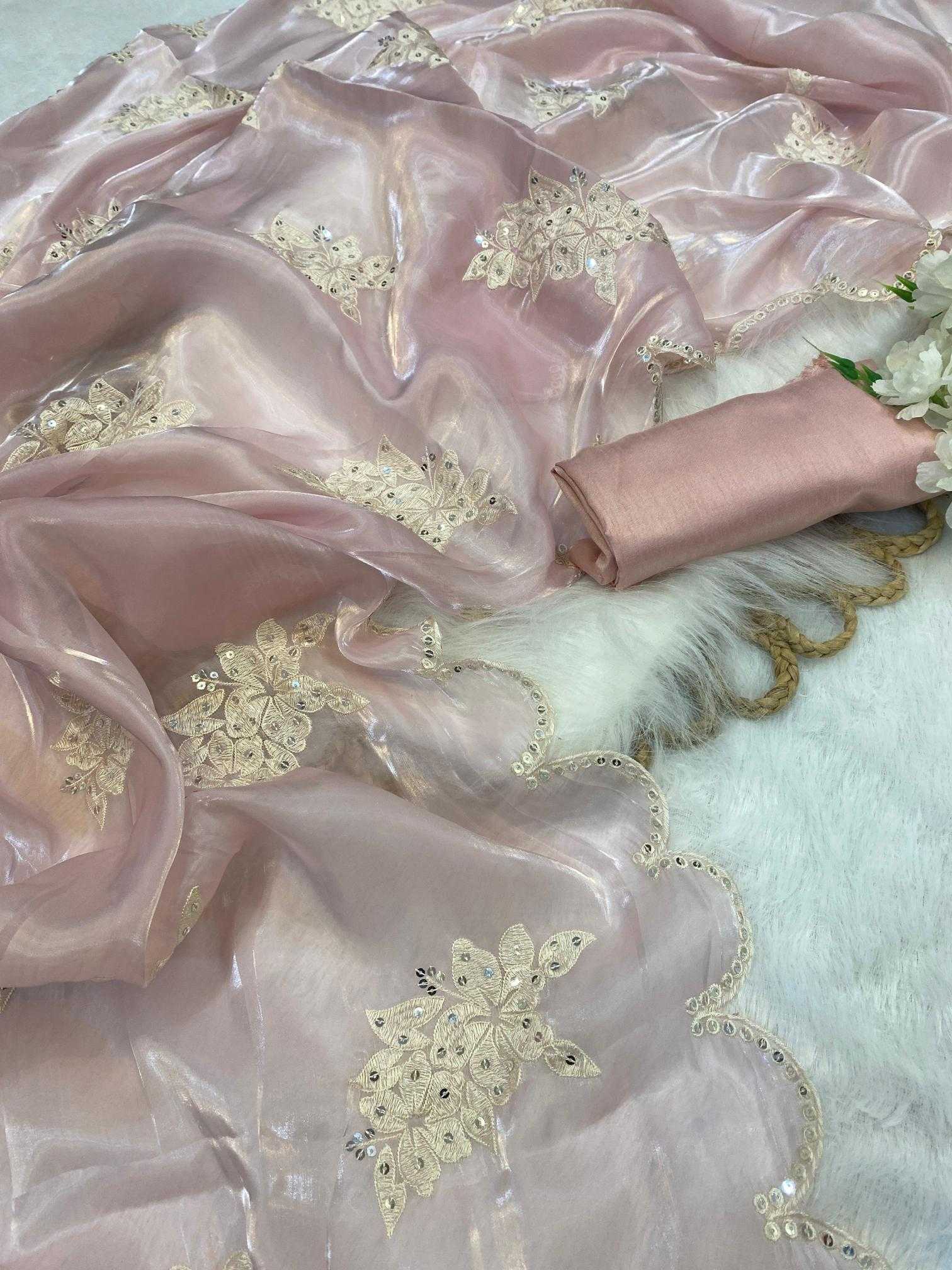 Ksa Organza RIN164 BABY Sarees Bollywood Collections Festive Collections Wholesale Organza Sarees Malavika Mohan Onam Collections Manufacturer