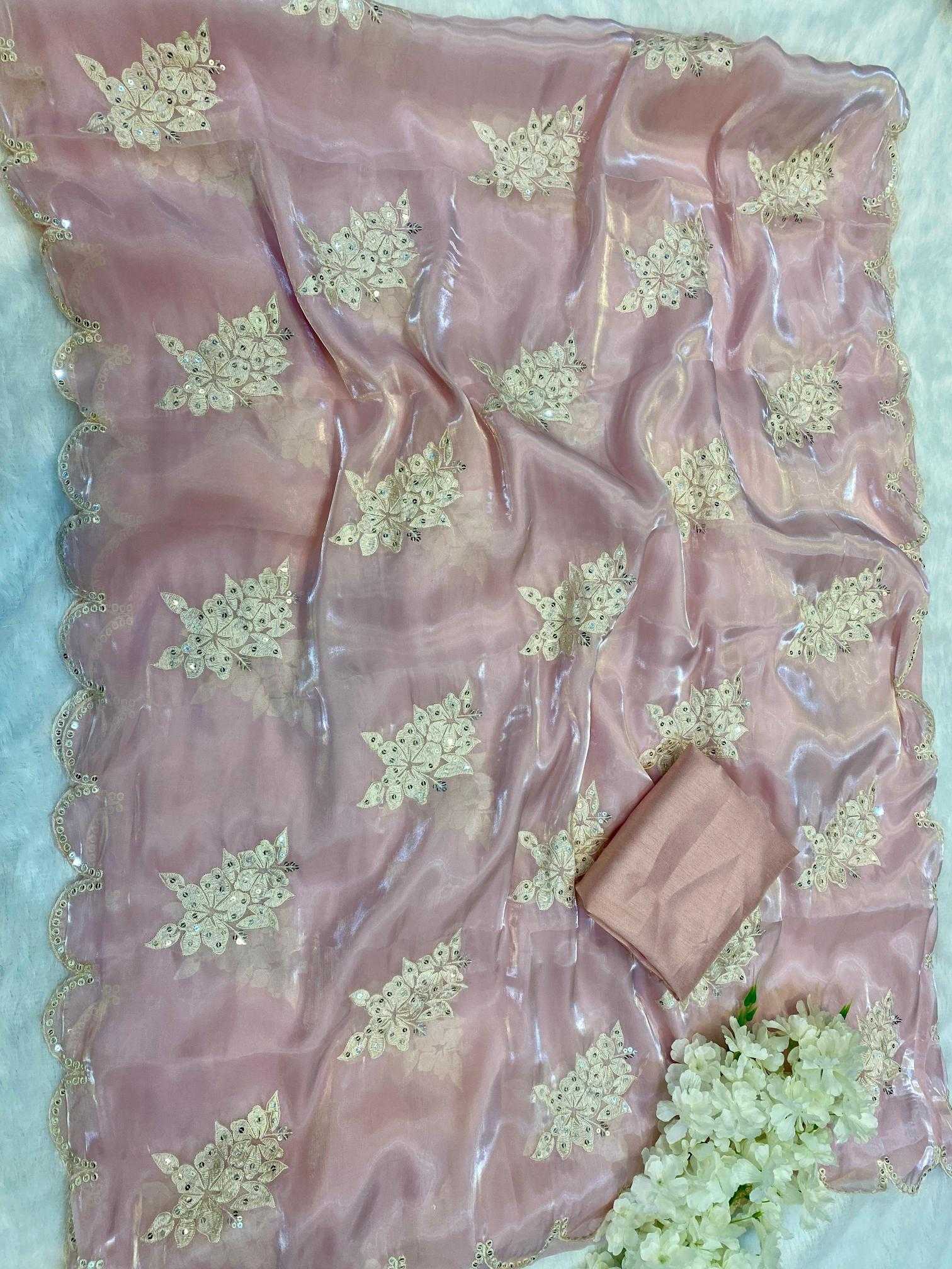 Ksa Organza RIN164 BABY Sarees Bollywood Collections Festive Collections Wholesale Organza Sarees Malavika Mohan Onam Collections Manufacturer