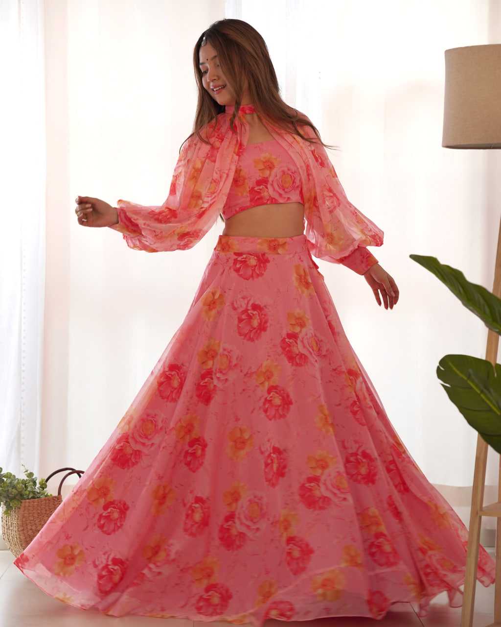 ksa Organza Silk KESH504 53 Lehengas Wedding Collections Festive Collections Wholesale Wedding Lehenga Printed Lehenga Lehenga With Blouse Manufacturer