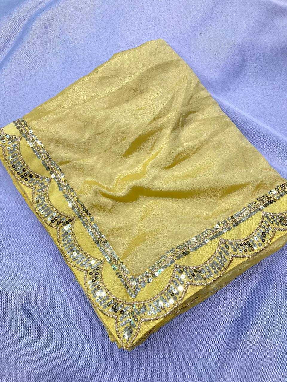 Ksa Pure Chiffon RIN188 Jhanvi Sarees Bollywood Collections Wholesale Party Wear Sarees Fancy Sarees Embroidered Sarees Janhvi kapoor Sarees Manufacturer