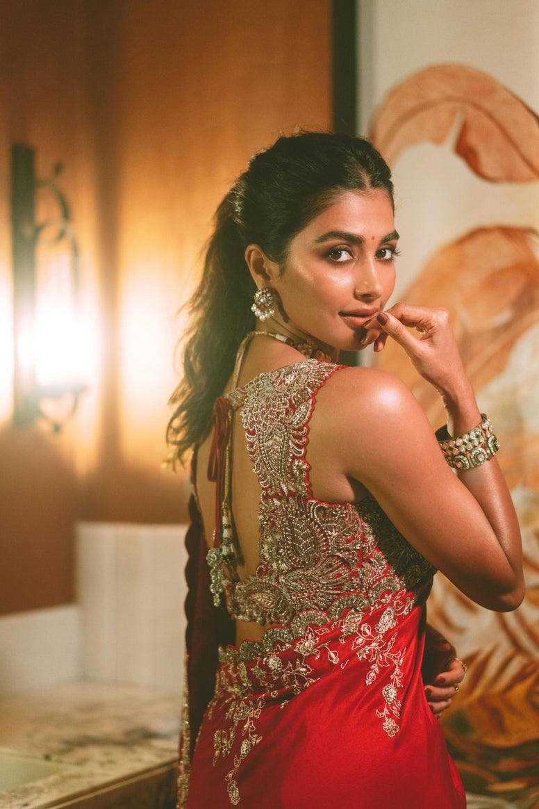 Ksa Rangoli Silk KESH556 302 Silk Sarees Bollywood Collections Wholesale Embroidered Silk Sarees Pooja Hedge Manufacturer