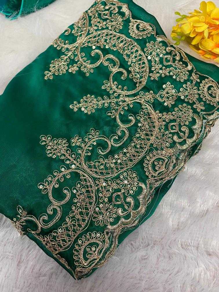 ksa Rangoli Silk RIN164 Dixit-2 Silk Sarees Wedding Collections Bollywood Collections Wholesale Madhuri Dixit Sarees Embroidered Silk Sarees Green Silk Sarees Manufacturer