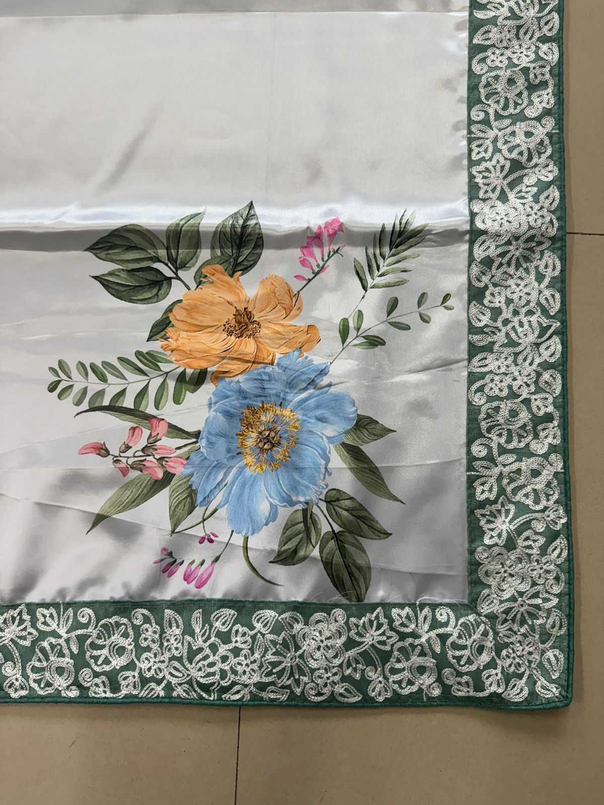 Ksa Satin RIN188 Madhuri Digital Sarees Sarees Bollywood Collections Wholesale Fancy Sarees Floral Sarees Madhuri Dixit Sarees Satin Sarees Manufacturer