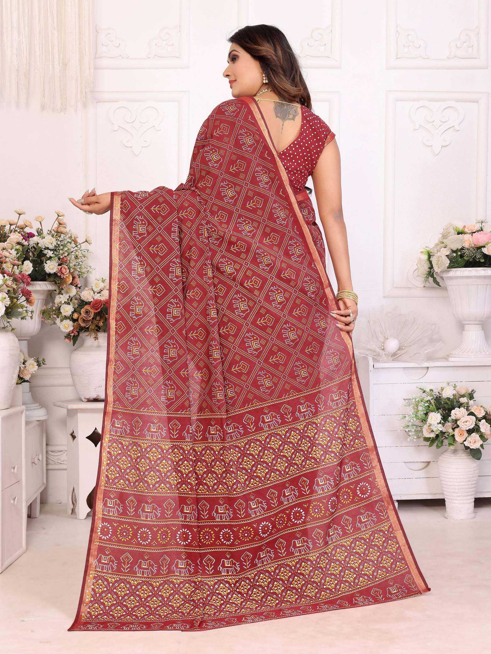 KSA Soft Cotton RIN183 AMBIKA Sarees Wholesale Fancy Sarees Lightweight Sarees Manufacturer