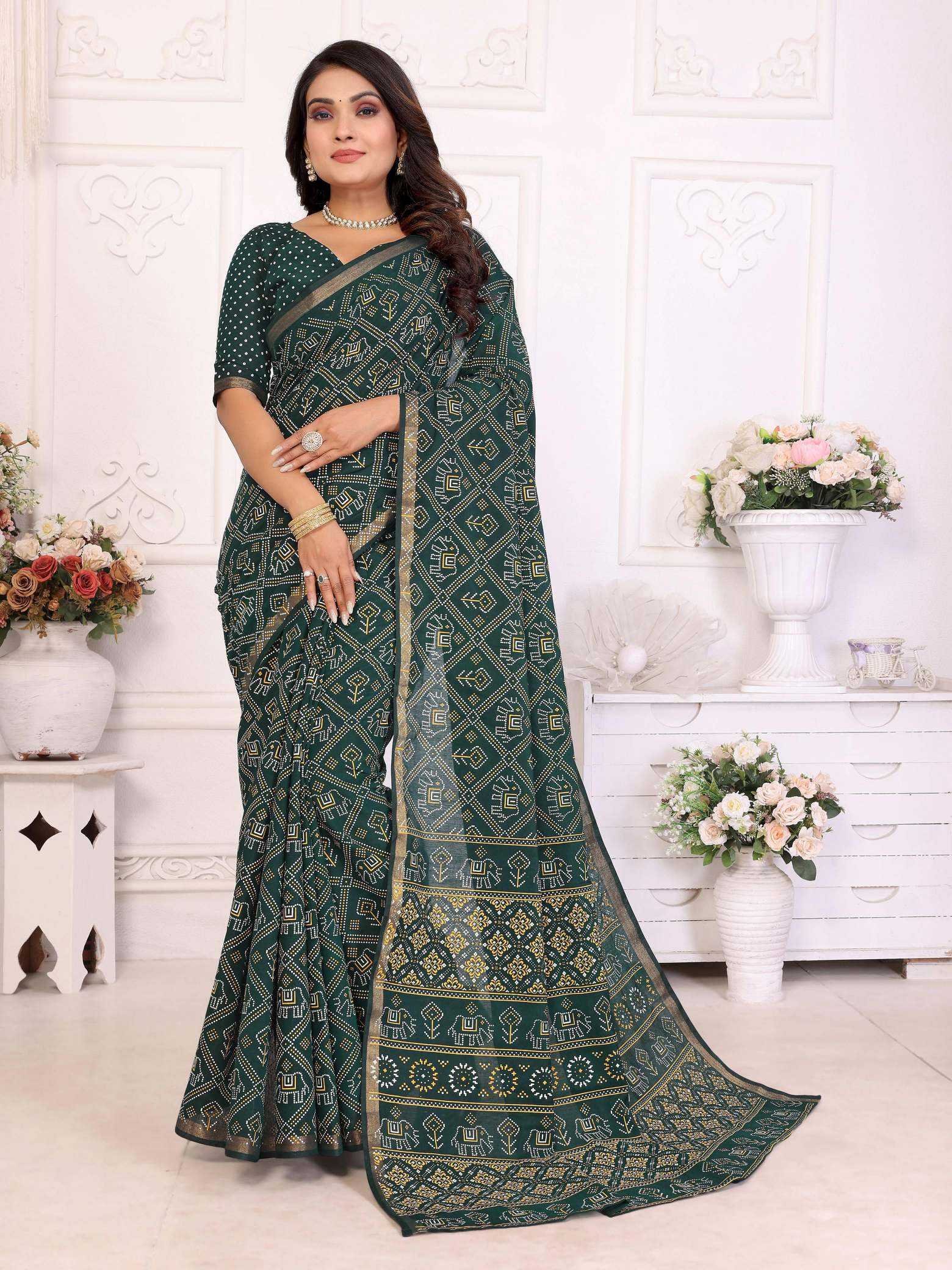 KSA Soft Cotton RIN183 AMBIKA Sarees Wholesale Fancy Sarees Lightweight Sarees Manufacturer