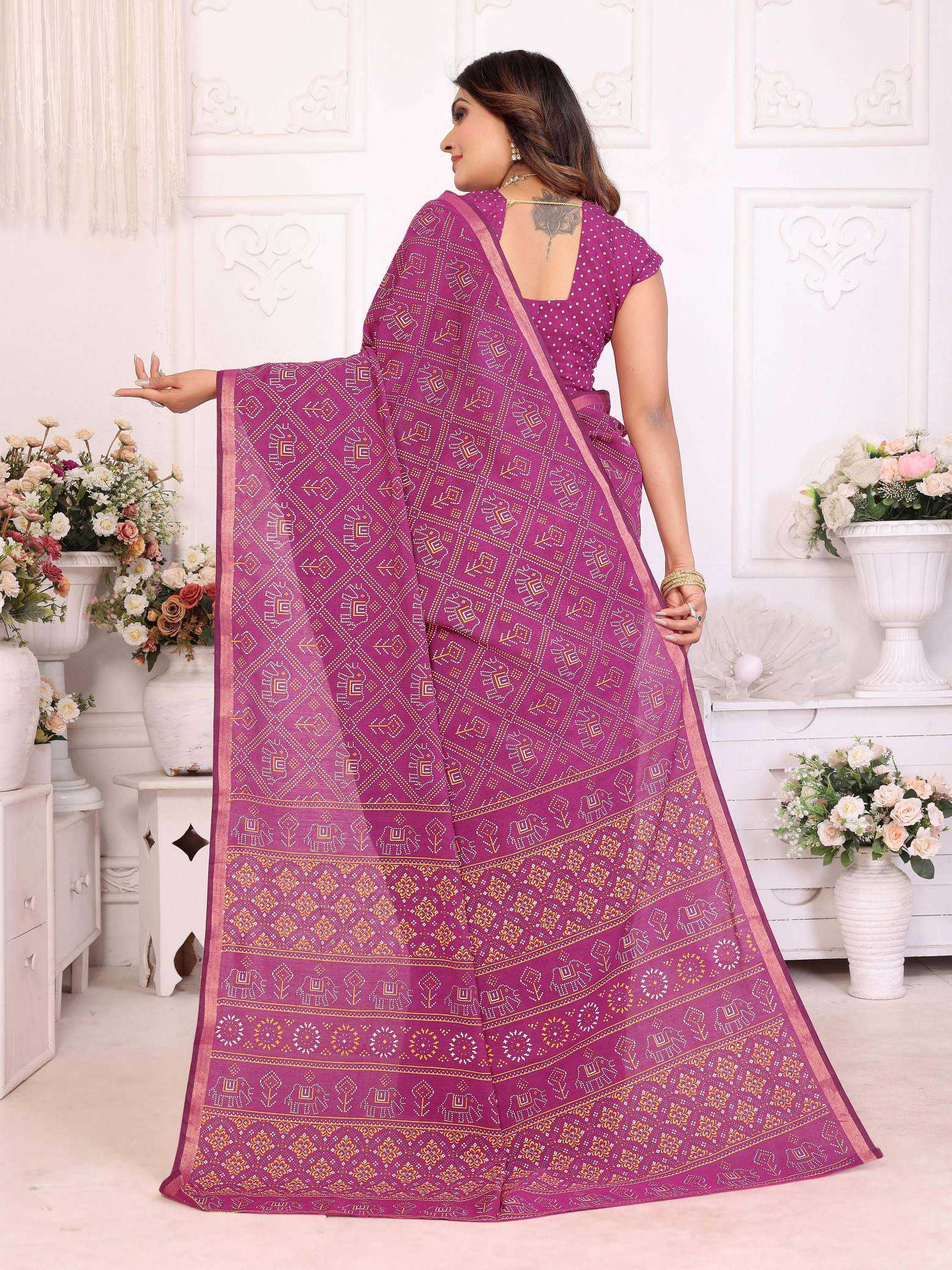 KSA Soft Cotton RIN183 AMBIKA Sarees Wholesale Fancy Sarees Lightweight Sarees Manufacturer