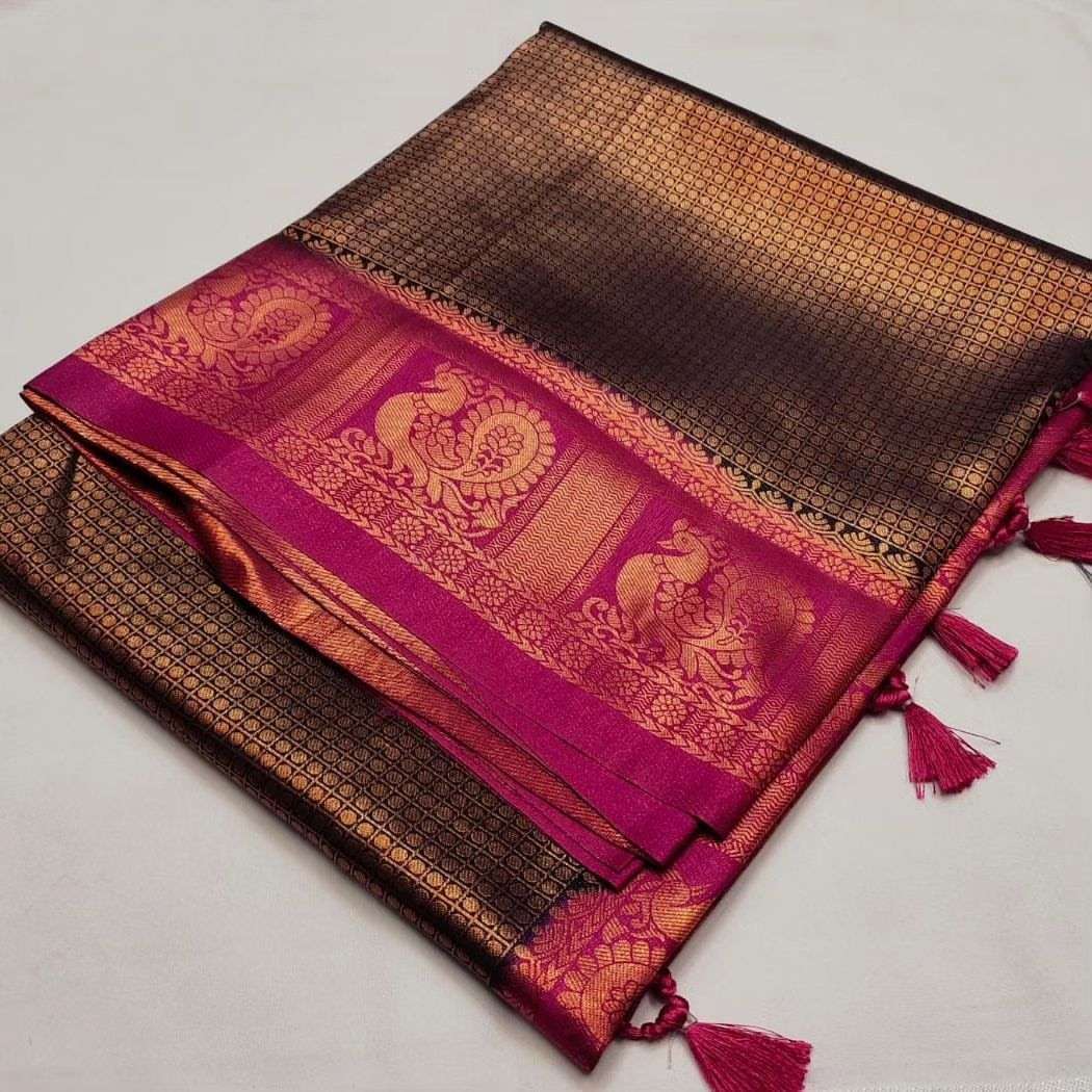 ksa Soft Silk RIN118 mayurika Sarees Wholesale Work Sarees Jacquard Saree Manufacturer