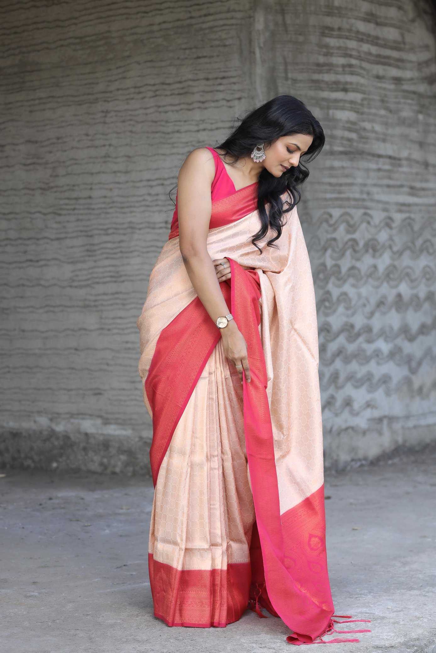 ksa Soft Silk RIN118 mayurika Sarees Wholesale Work Sarees Jacquard Saree Manufacturer