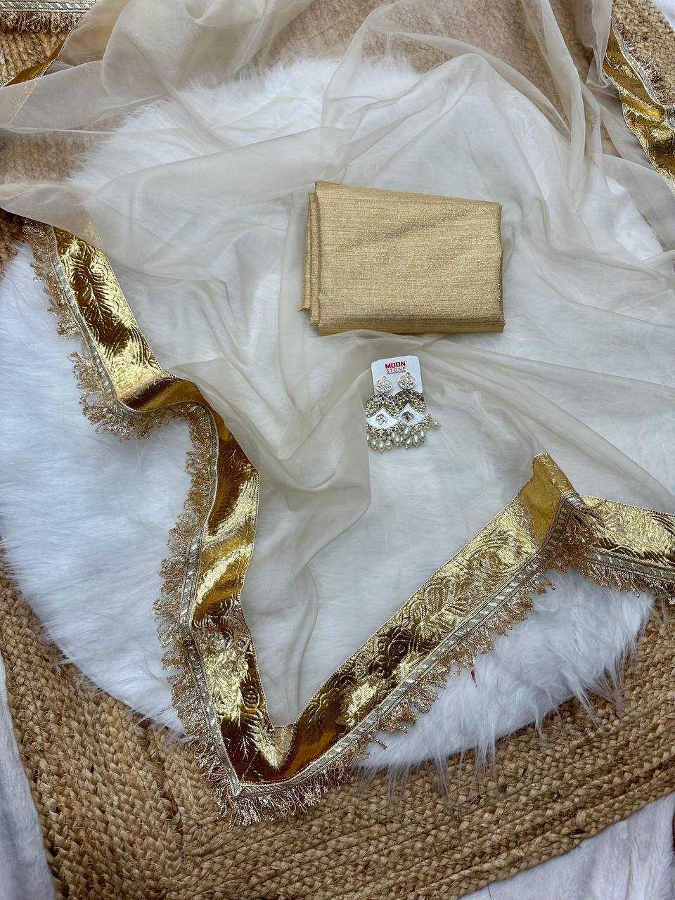 ksa Tissue KESH509 ONAM Sarees Bollywood Collections Wholesale Gota Patti Sarees Kajol Devgan Sarees Festive Sarees Manufacturer